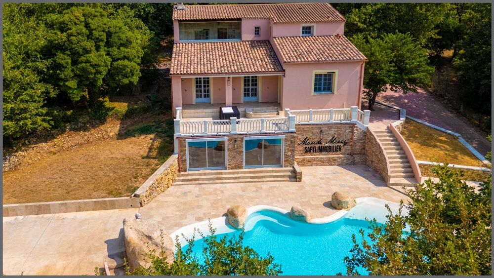 Vente Maison Villa 165 m2 - 2 séjours/cuisines - 4 chambres - piscine lagon - belle vue dégagée - parcelle de plus de 6000 m2 dont 3500 m2 pl La roquebrussanne