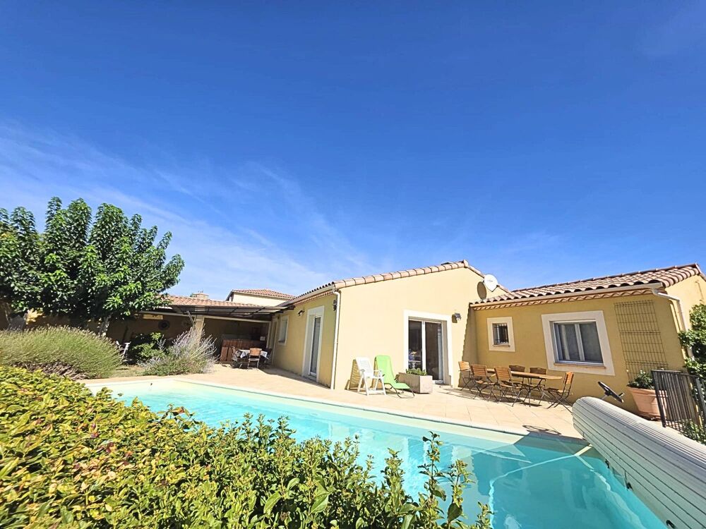 Vente Maison Villa plain pied de 141m² sur terrain arboré de 2411m² avec grand garage et piscine 10x4 Aigne