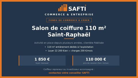 Salon de coiffure - 110 m&sup2; - Saint-Rapha&euml;l 110000 83700 Saint-raphael