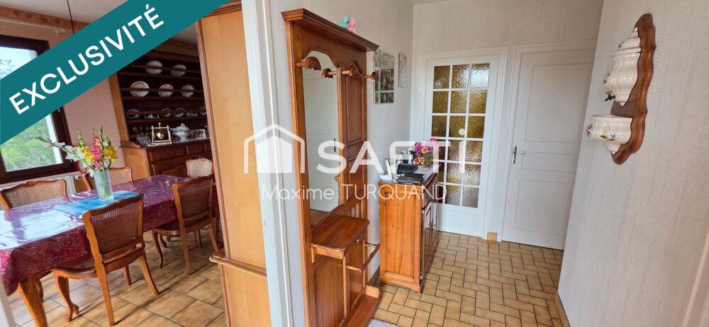 Vente Maison Pavillon sur sous-sol  97m² – 3 chambres – Terrain de 1 500 m². Cerizay
