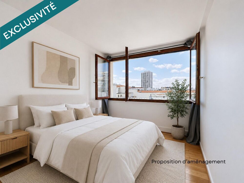 Vente Appartement Appartement familial 3 chambres, étage élevé Paris 19