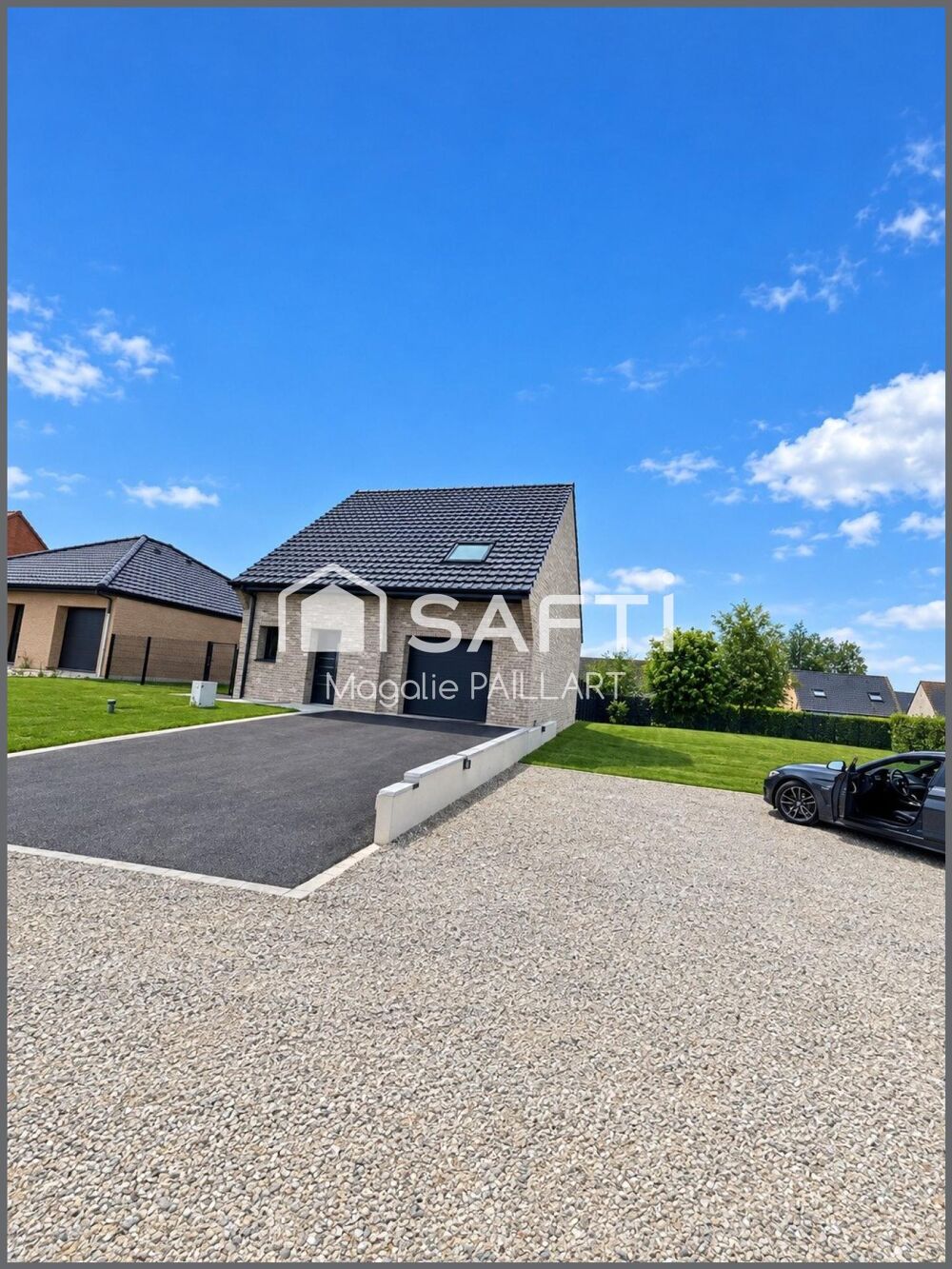 Maison neuve, 108 m2, 4 chambres, garage, jardin