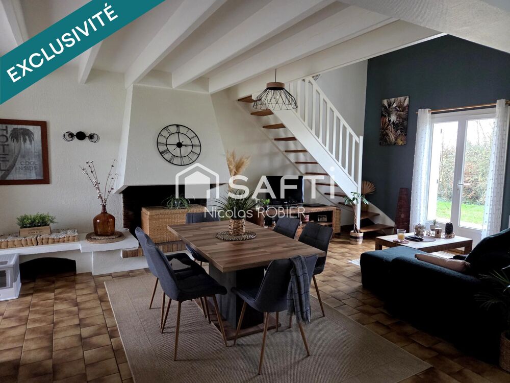 Vente Maison LUMINEUX PLAIN PIED TROIS CHAMBRES JARDIN GARAGE ! Chauray