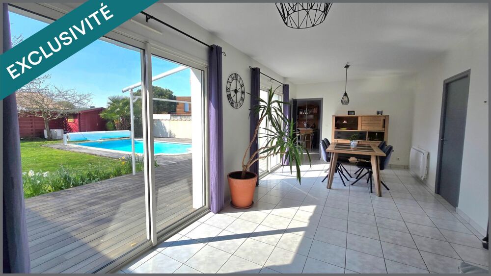 Maison familiale avec piscine, beaux volumes et jardin au calme aux Sables-dOlonne