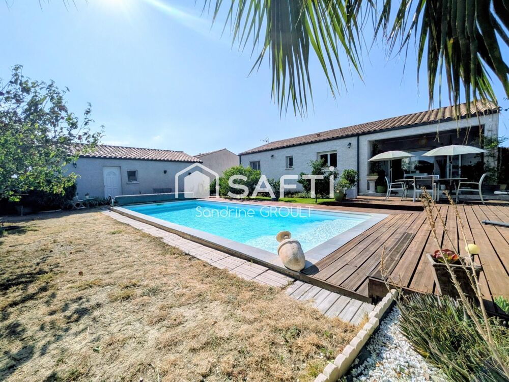 Vente Maison Villa plain-pied avec piscine, dépendance et jardin arboré Laurens