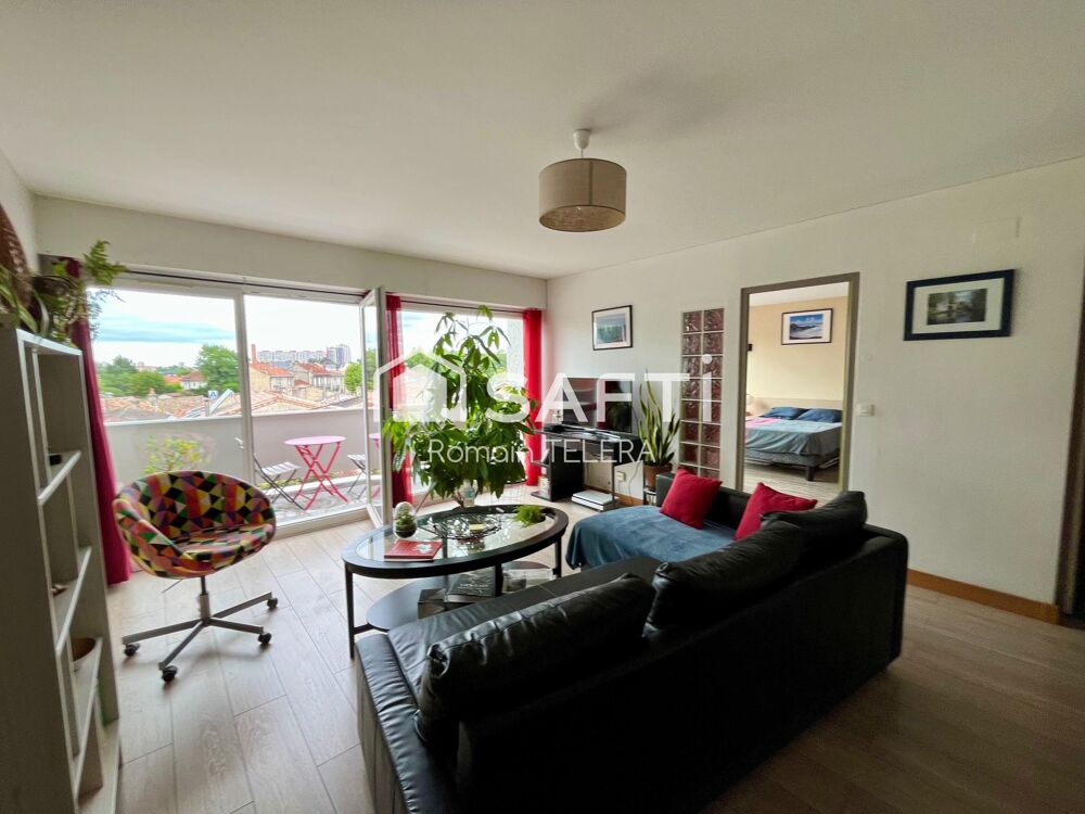Nansouty : T2 de 54 m² avec vue dégagée au 3e étage et grand balcon