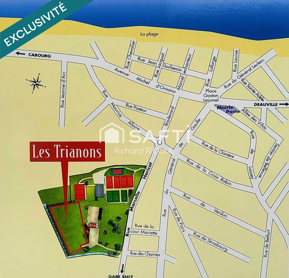 Vente Appartement Plain-pied-Terrasse-Jardin 73m²-Plage à 10'à pied Blonville-sur-mer