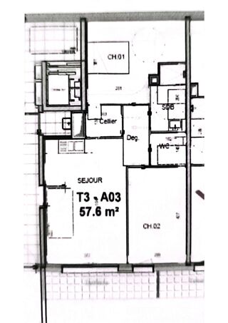  Appartement à vendre 3 pièces 58 m²