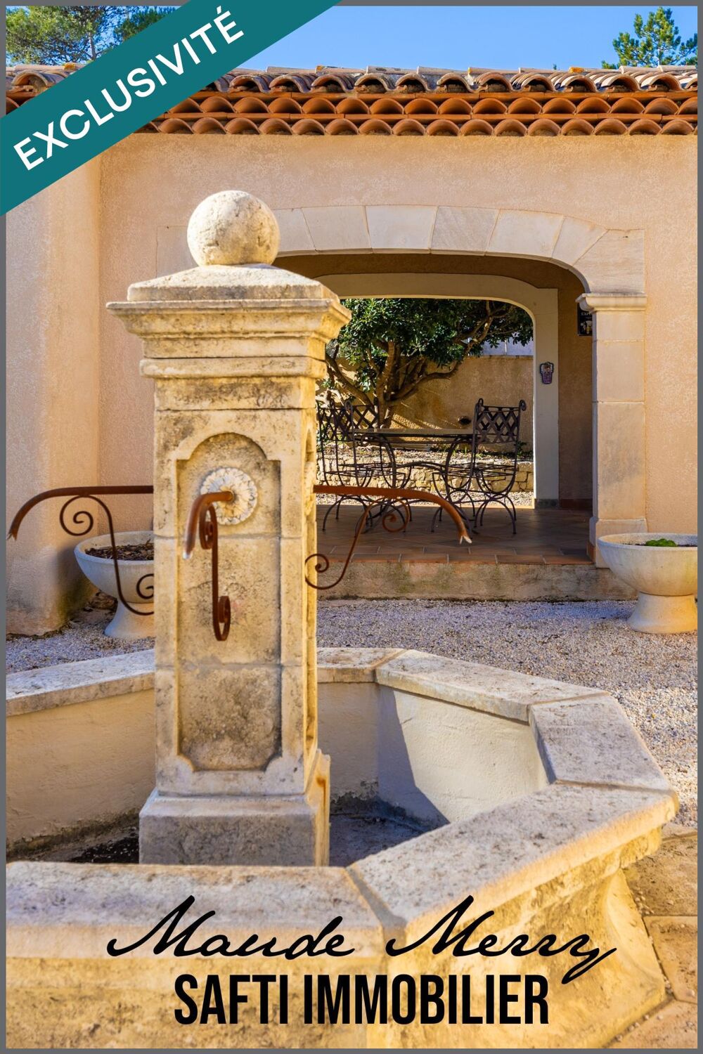 Propriété au charme Provençal - villa individuelle de 160 m2 habitable - 4 chambres dont une suite parentale de plain-pied - dép