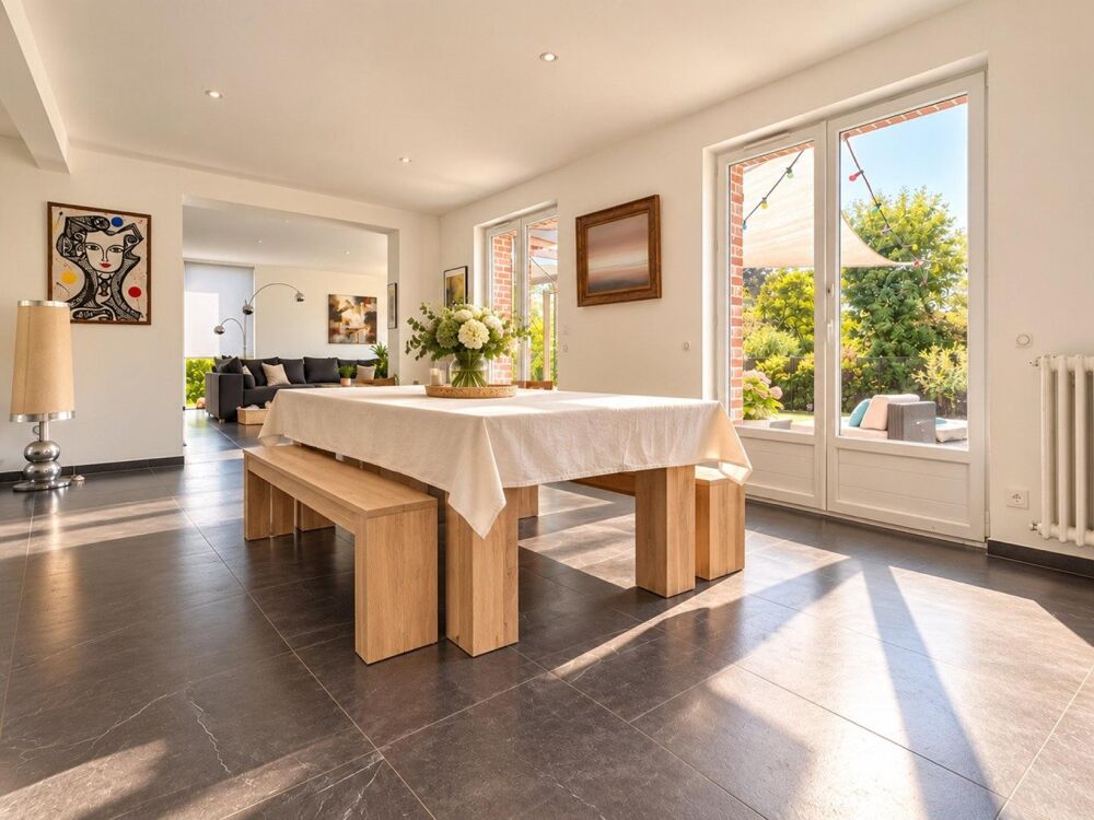 Vente Maison GRUSON – SUPERBE MAISON D'ARCHITECTE DE 193 M² AU CŒUR D'UN ÉCRIN DE VERDURE ! Gruson
