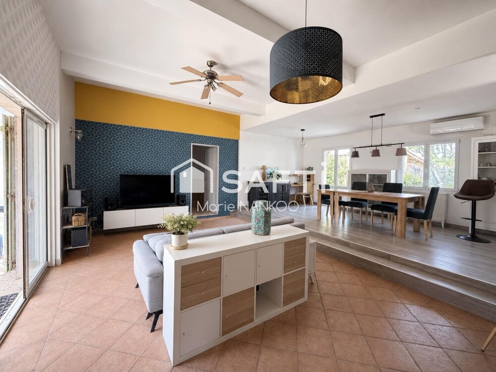 Vente Maison Villegailhenc – Maison de 130 m² avec jardin méditerranéen, garage camping-car et panneaux photovoltaïques ! Villegailhenc