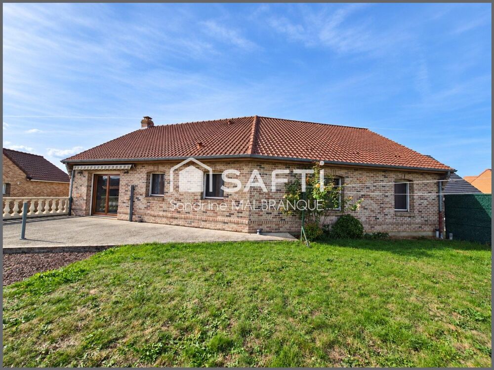 Vente Maison Maison individuelle de PLAIN-PIED 125 m2 _4 chambres -sous sol complet Haisnes