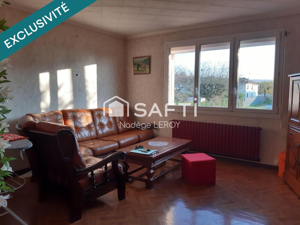 Maison sur sous-sol, trois chambres sur 10 ares 55