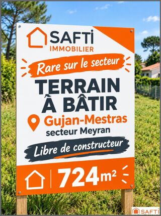 Vente Terrain Terrain de 724m2 à Gujan-Mestras secteur Meyran Gujan-mestras