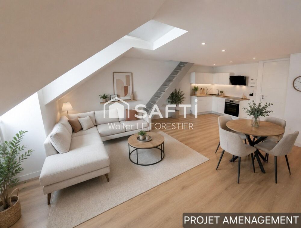 APPARTEMENT T3 DUPLEX RENOVE AVEC JARDIN ET PLACE DE PARKING
