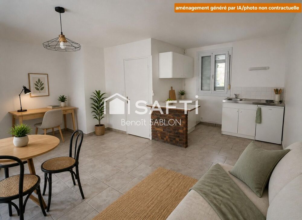 Studio 24m², cuisine ouverte, proche Université.