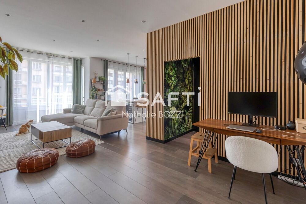 Grenoble  Grands Boulevards  Superbe T4 rénové de 84 m² au 5? étage avec ascenseur et balcons