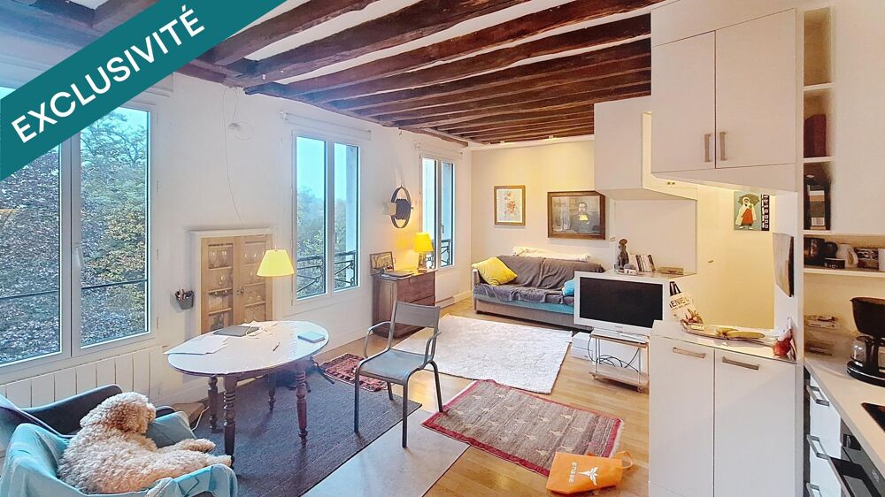 Vente Appartement PARIS 19E – Appartement de 40,8 m² rénové par architecte – Vue sur les Buttes-Chaumont Paris 19
