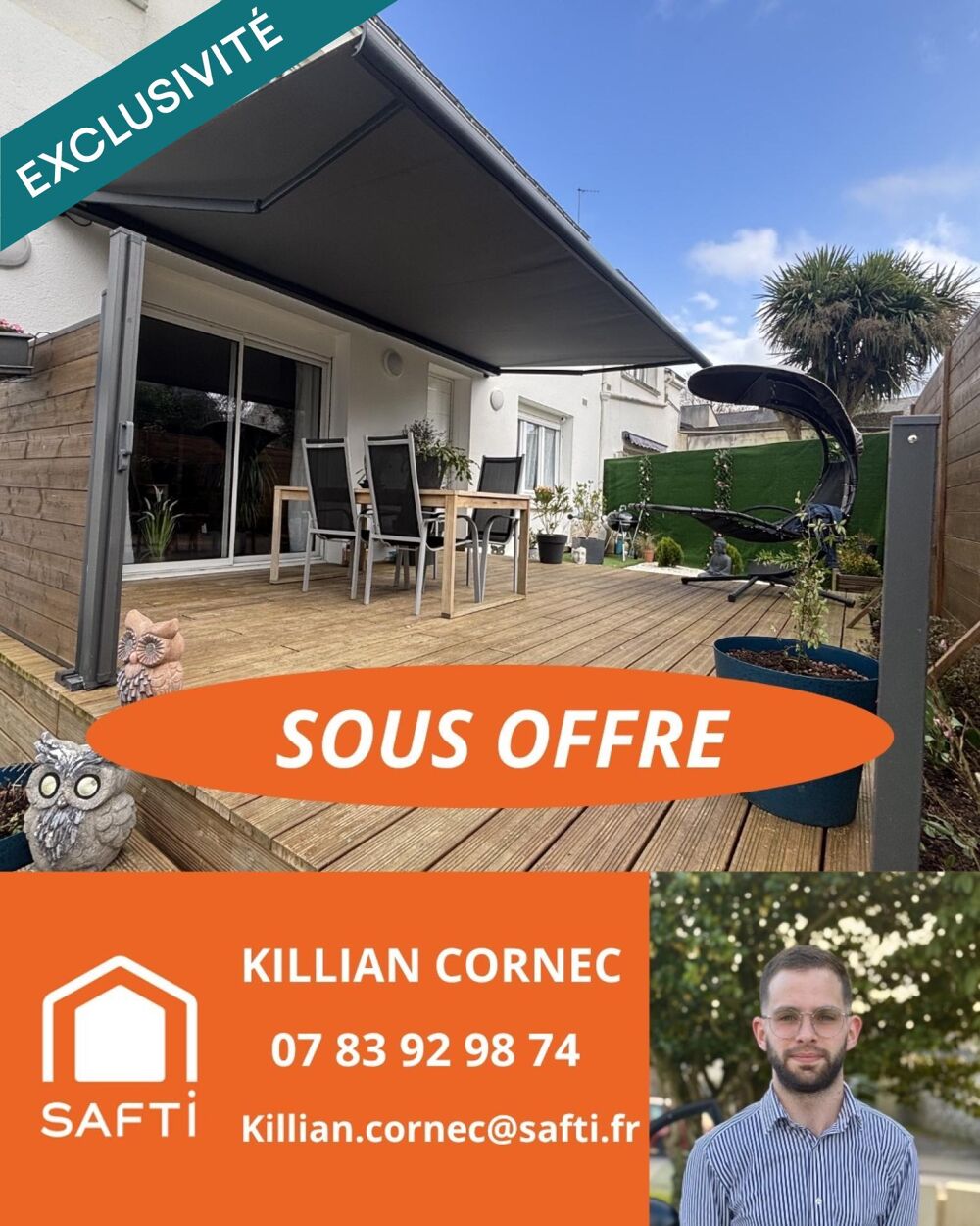Appartement de 59m² avec terrasse et jardin