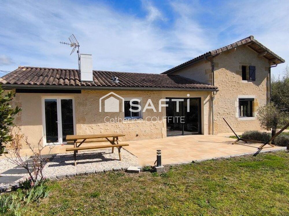 Maison en pierre rénovée + maison récente + chai , projet familial ou airbnb