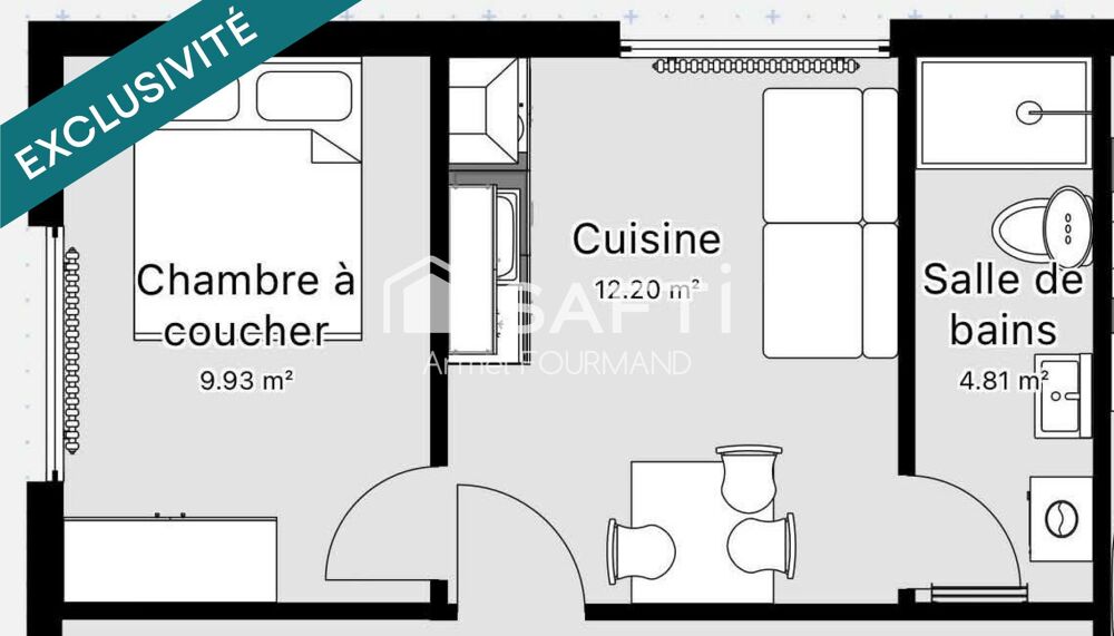 Vente Appartement Appartement T2 meublé – Saint-Gelais, aux portes de Niort Saint-gelais