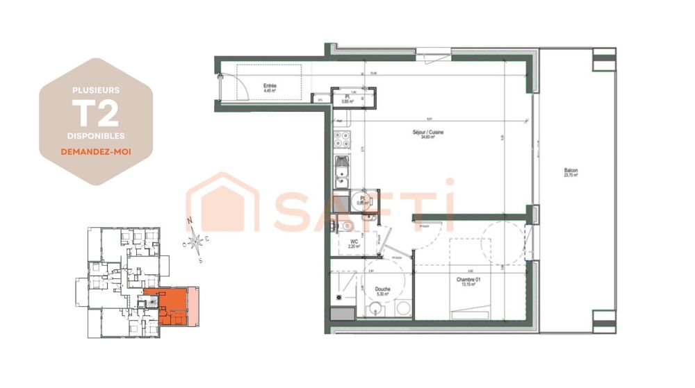 Vente Appartement Appartement T2 neuf avec terrasse Arras
