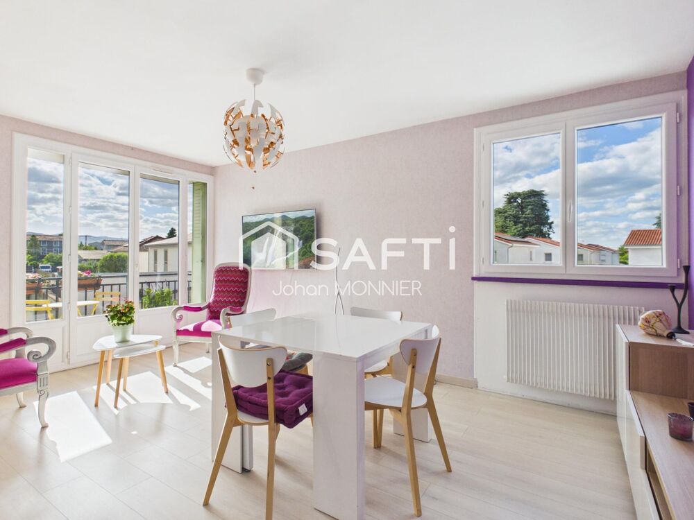 Appartement T3 de 64 m2 fonctionnel, 2 balcons, garage dans une résidence sécurisée à deux pas du centre ville