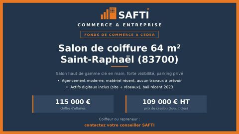 Salon de coiffure 64m&sup2; : Cl&eacute; en main & Design 99000 83700 Saint-raphael