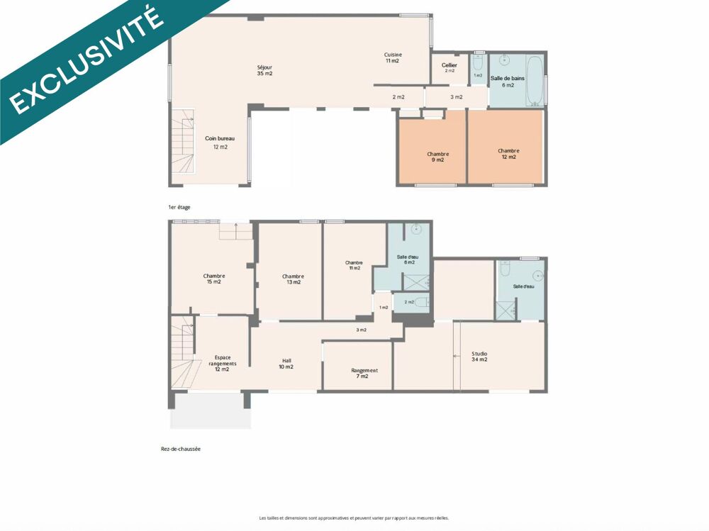 5 chambres + studio et jardin dans secteur prisé