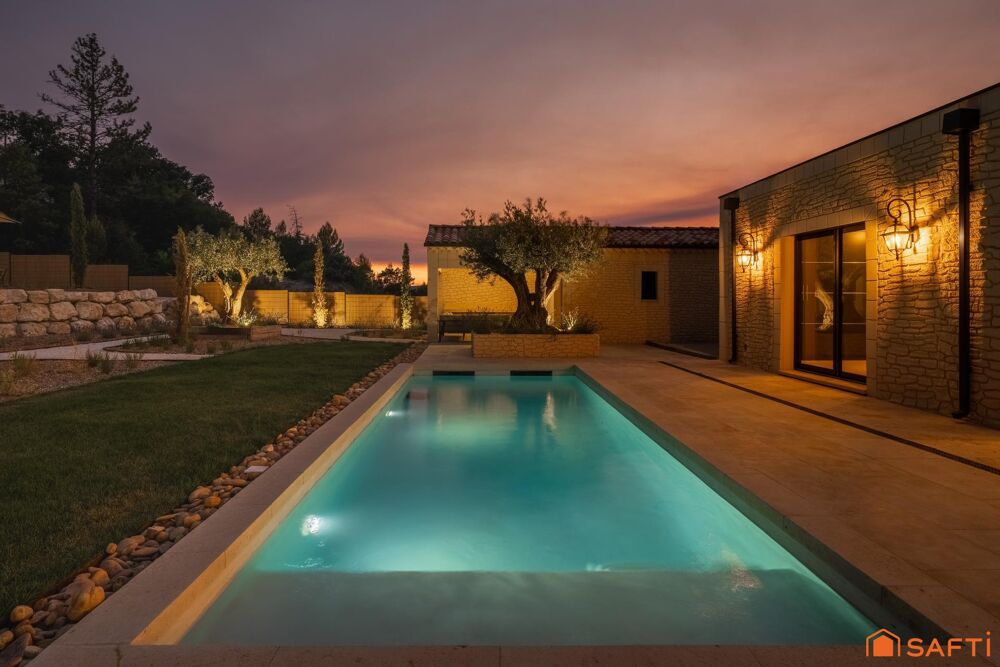 Villa d'architecte de plain-pied 160 m2 - Piscine, pool house et 2 082 m2 paysagers - Saint-Saturnin-les-Apt