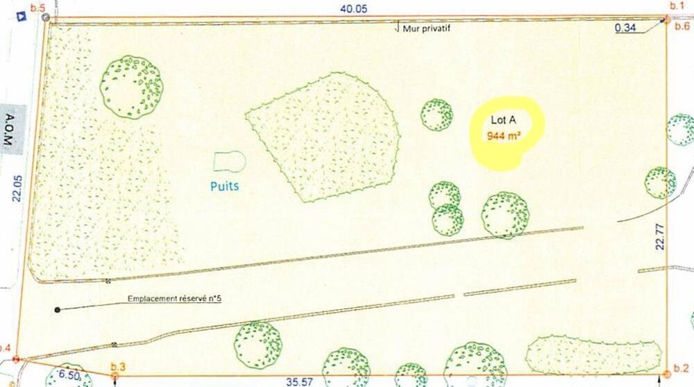 Vente Terrain DAUX  - Terrain constructible de 944 m² Daux