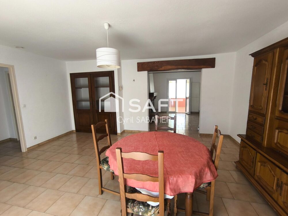 Maison 3 faces, 140m², 3 chambres, garage, sous sol