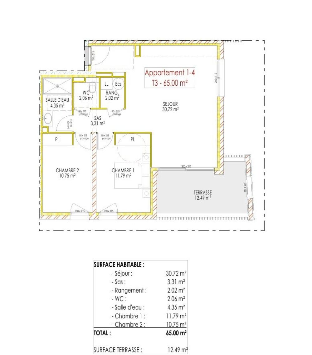 Vente Appartement ARGELÈS-SUR-MER – Vente en VEFA T3 AVEC TERRASSE Argeles-sur-mer