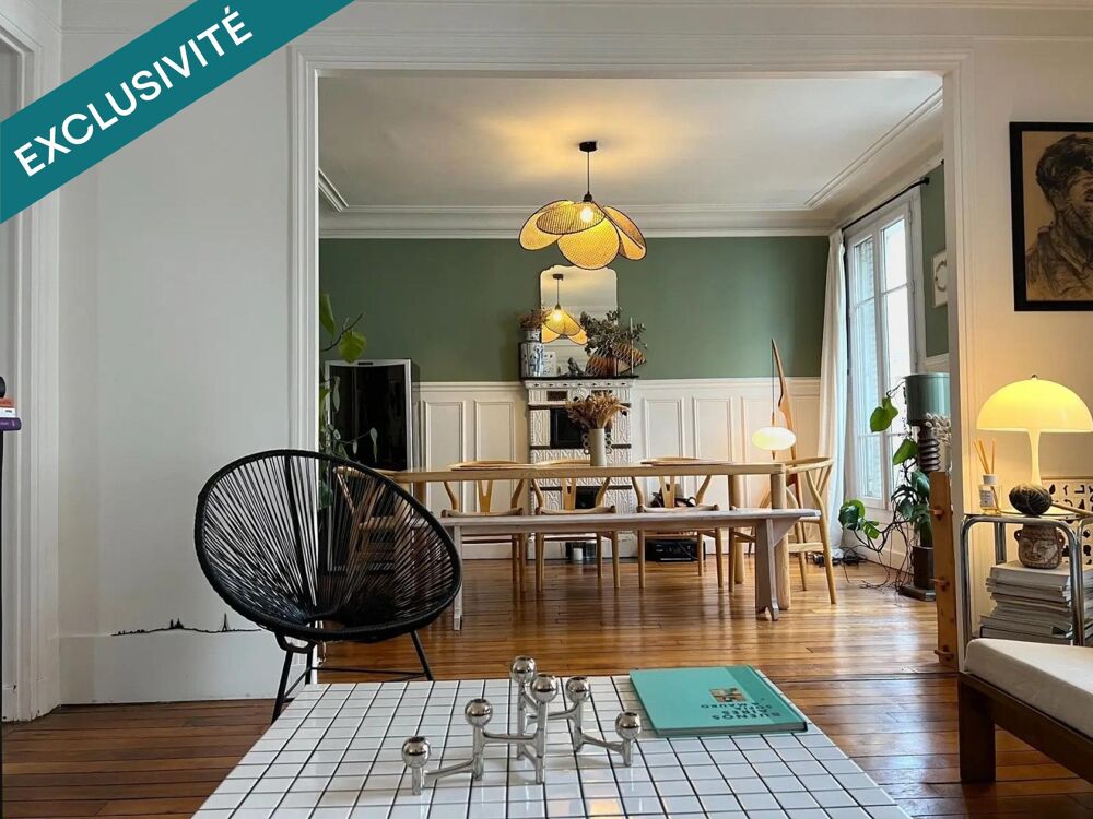 Vente Appartement T3 rénové avec goût – 3ème étage, 3 caves Paris 20