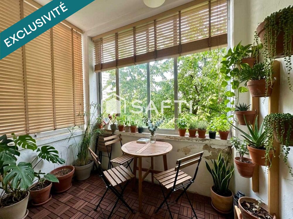 Vente Appartement Neudorf, rue de Bâle, F4 traversant, veranda Strasbourg