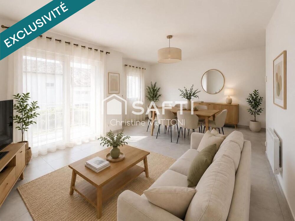Rumilly T3 de 72 m2 refait à NEUF ! Avec terrasse, cave, garage, et place de parking privative !
