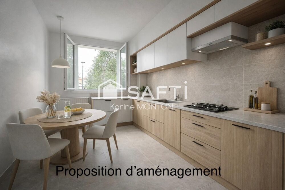 Premier achat ou investissement locatif avec des travaux : Appartement T3 au calme, sans vis à vis à et proximité des commodités