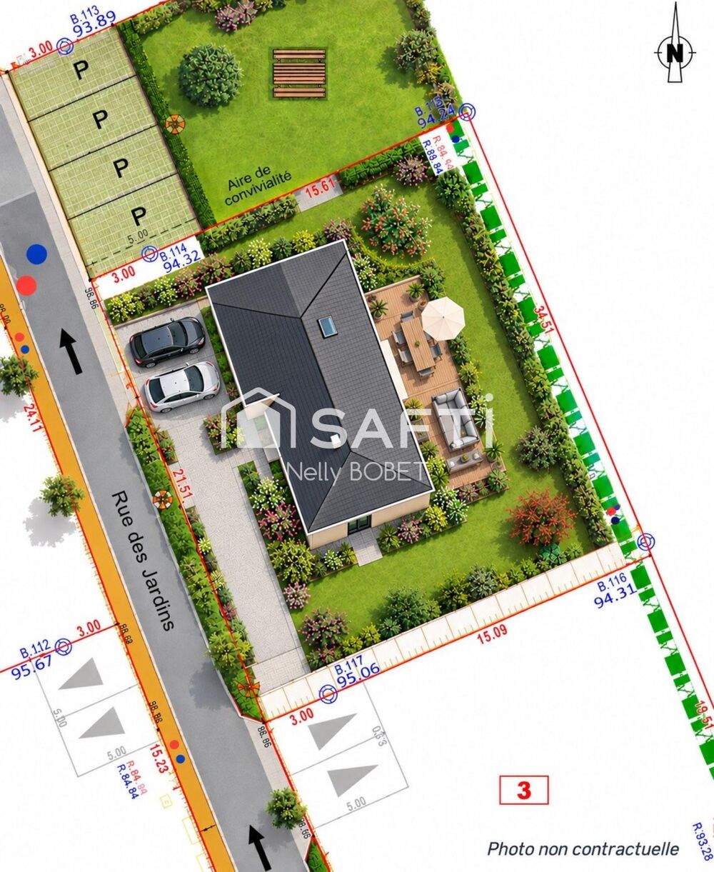 Vente Terrain Terrain à bâtir de 395 m² – Viabilisé & Libre de constructeur – Dans un mini-lotissement intimiste sans mitoyenneté ! Goven