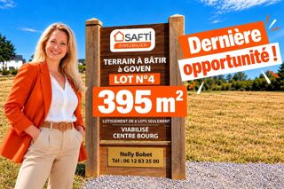 Vente Terrain Terrain à bâtir de 395 m² – Viabilisé & Libre de constructeur – Dans un mini-lotissement intimiste sans mitoyenneté ! Goven