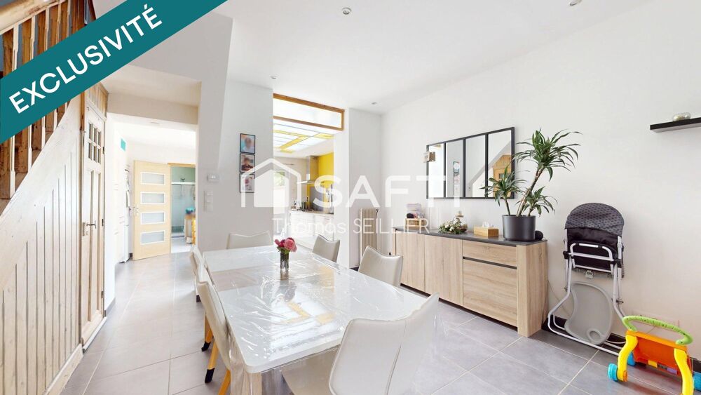 Vente Maison Charmante maison de caractère rénovée – 127 m² habitables – 4 chambres – Jardin plein sud Hellemmes-lille