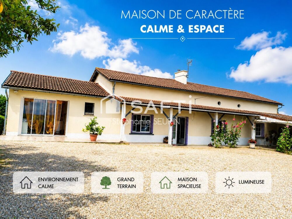 longère avce garage et dépendance; grand jardin