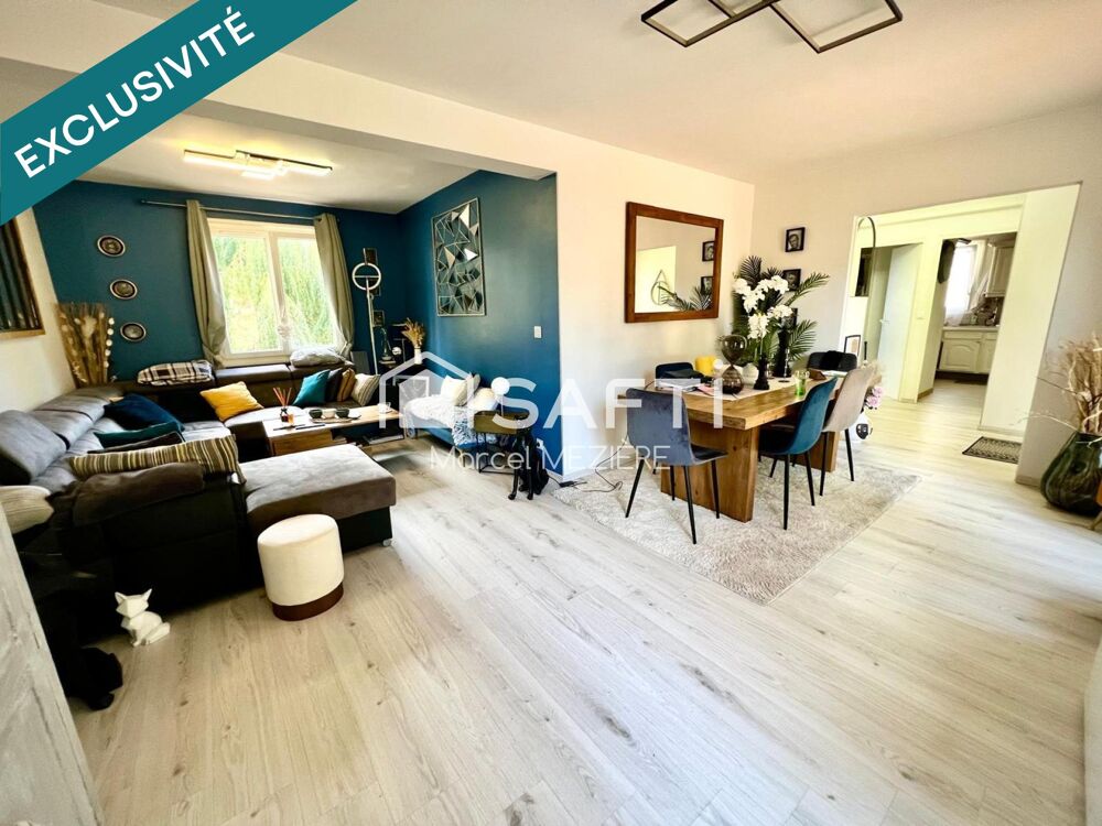 Vente Maison T6 sur 3 niveaux;sous sol sur toute la surface,5 chambres,tout confort,climatisation,terrain de 1700m2 clos et plat.Très bonne i Rosoy
