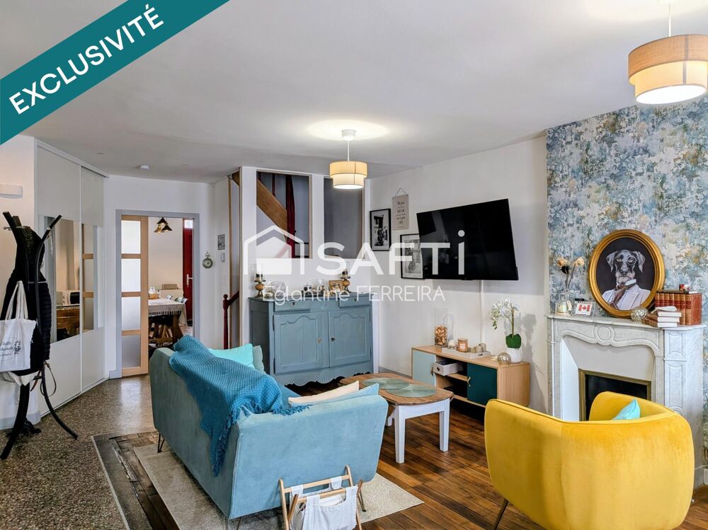 ISSOUDUN, CENTRE-VILLE, MAISON 110m² AVEC COUR ET GARAGE