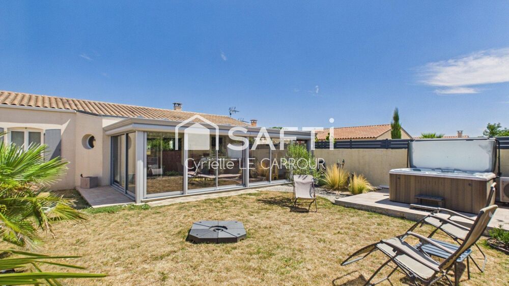 Maison familiale de plain-pied, 4 chambres, véranda et spa