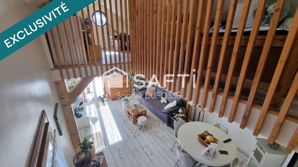 Maison de 1960 de 48 m² habitables et avec en plus 27 m² au sol au 1er étage espaces bien optimisés sur un terrain clos de 496