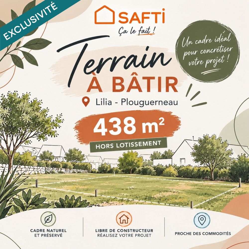 Vente Terrain Lilia Plouguerneau, votre terrain à 2 pas de la mer, secteur Saint-Cava Plouguerneau
