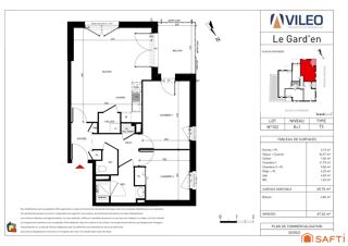  Appartement � vendre 3 pi�ces 61 m�