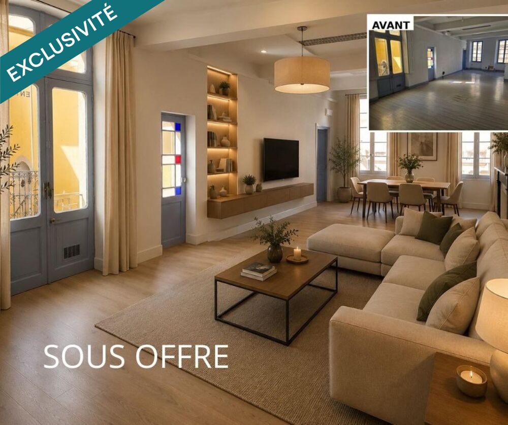 Appartement centre-ville 124 m² avec terrasse privative