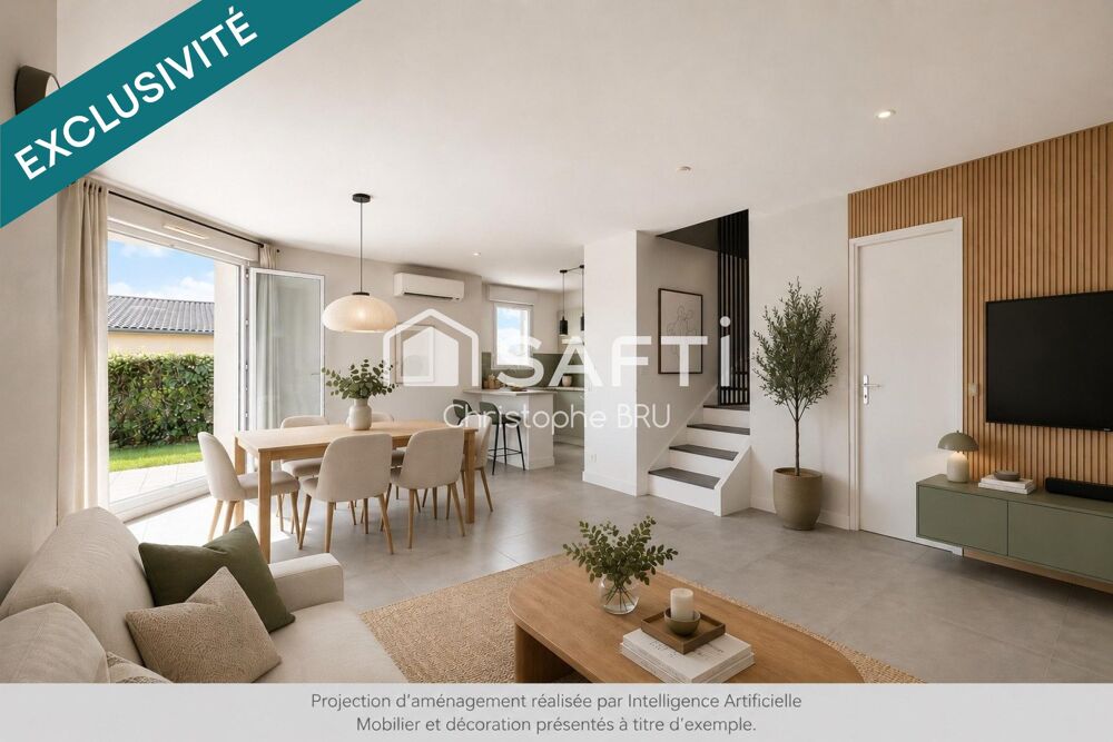 Duplex esprit maison avec jardin et 2 parkings