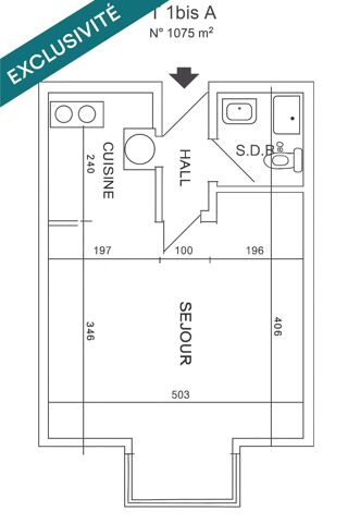  Appartement  vendre 2 pices 31 m